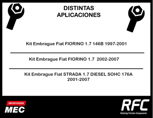 Kit Embrague Para Fiat Fiorino 1.7  2002-2007 Foto 2