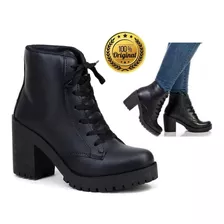 Bota Feminina Coturno Tamanho Especial Cano Curto Até Nº 42