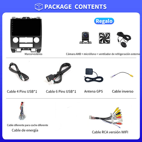 Estreo Para Radio Gps Con Cmara Ahd Ford Escape 2008-2011 Foto 3