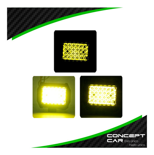 Par Faros 24 Led Auxiliar Dually Con Estrobo 4x4 72w F1 Foto 3