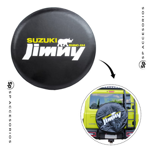 Funda Cubre Llanta Refaccion Suzuki Jimny 2019 Al 2024 Foto 3