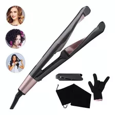 2 Em 1 Botão Curler Cerâmica Straightener Hair Roller É