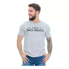 Camiseta Made In São Paulo T-shirt Escolha Cidade Seu Local