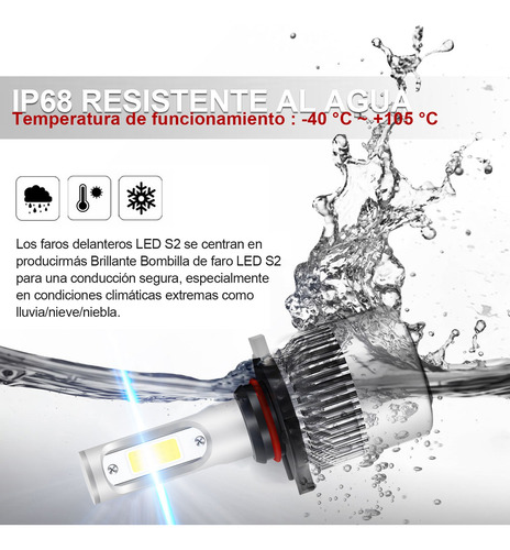 Para 2009 Dodge Journey 9005 9006 9145 Kit De Focos Led 100w Foto 3