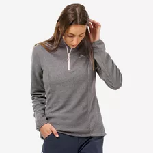 Sudadera Polar Senderismo Mujer Mh100 Gris Quechua