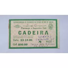 Ingresso Futebol Flamengo 3x0 Dep Cali Libertadores 1981