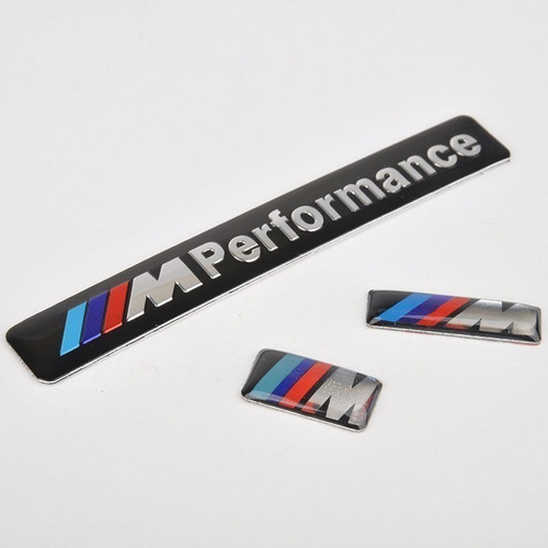 Set 3 Emblemas Bmw M Performance  Interior Exterior Foto 2