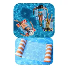 Flotador Silla Hamaca Inflable Colchón Piscina Adulto 136 Kg Color Naranja