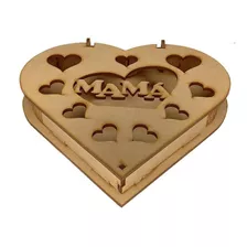 Caja Bombonera Corazón Fibrofacil X 10u Para Mama