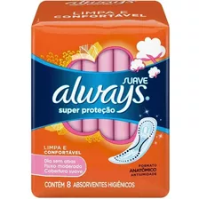 Absorvente Always Super Proteção S/abas Com 08 Unidades