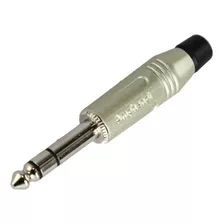 Ficha Plug 6.5 Stereo Metalico Nickelado Amphenol Cable Htec