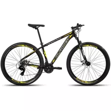 Mountain Bike Alfameq Makan Aro 29 21 21v Câmbios Shihmano Cor Preto/amarelo