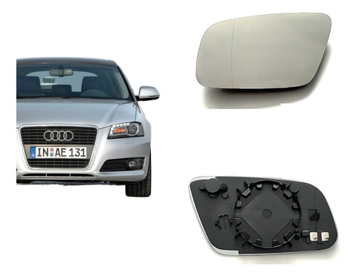 Foto de Luna Espejo Lateral Izquierdo Compatible Audi A3 2000-2003