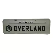 Placa Decorativa Automotiva Jeep Willys Overland