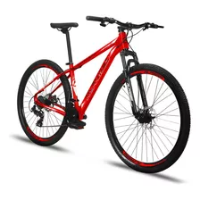 Mountain Bike Alfameq Makan Aro 29 19 24v Freios De Disco Mecânico Câmbios Index Cor Vermelho