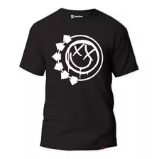 Camiseta Blink 182 Rock Band Logo Tradicional Face Smile