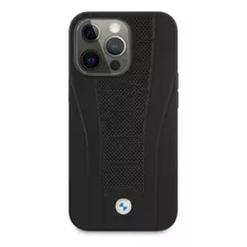 Case Funda Bmw Piel Grabada Negro iPhone 13 Pro Original