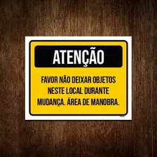 Kit 10 Placa Atenção Não Deixa Objetos Neste Local Mudança