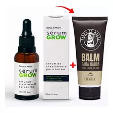 Produto Crescer Barba Preenche Falhas Serum Grow + Balm Fragrância Amadeirado Suave