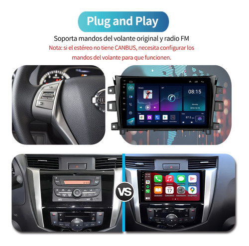 Radio Estereo De Pantalla Android Para Nissan Np300 Carplay Foto 3