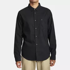 Camisa M/l Hombre That'll Do Stretch Negro Rvca