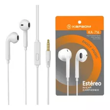 50* Fone De Ouvido Com Fio E Microfone P2 3.5mm Kapbom - Ka-