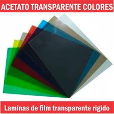 Acetato Laminas De 50x70cm Cristal Transparentes Colores 