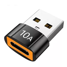 Convertidor Otg 10a Tipo C A Usb Macho Datos Atla Velocidad 