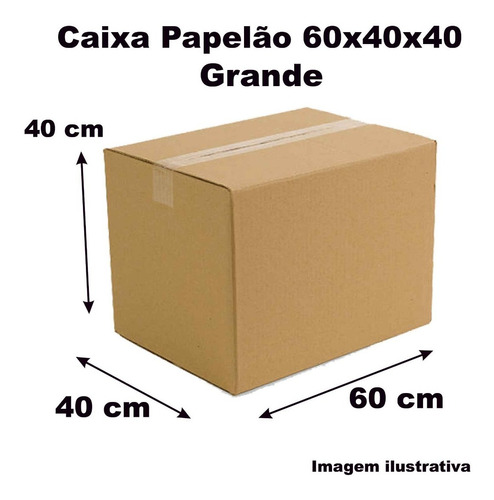 05 Caixas Papelão Mudança Embalagem 60x40x40 Grande