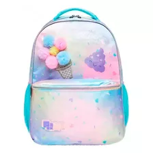 Mochila Costas Pack Me Sorvete Arco-íris Pastel Pacific