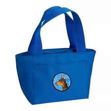 Bolsa Almuerzo Aislada Doberman Azul - Para Mujeres Y