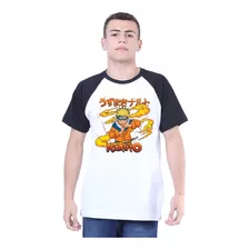 Camiseta Naruto Uzumaki Anime Camisa 100% Algodão Premium