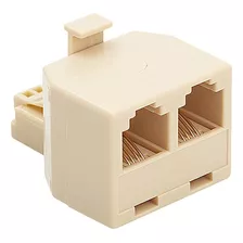 Emenda Rj11 Macho 2 Femeas Telefonia Adaptador Modular