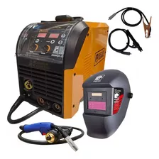 Inverter 3 En 1 Mig Mma Tig 200a + Careta + Flux + Electrodo