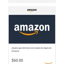 Tarjeta Amazon Gift Card 60 Dólares Usa - Código Original