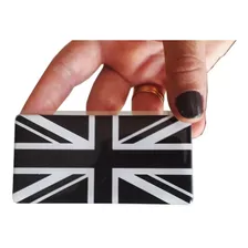 Adesivo Bandeira Inglaterra Preto E Branco Resinado + Nf-e