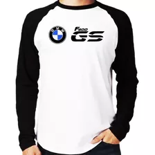 Camiseta Raglan Moto Bmw F 800 Gs Logo Longa