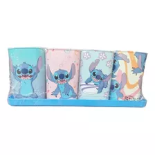 Set X 4 Vasos Portalapices Stich 200 Ml Escolar