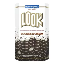 Biscoito Look Wafer Recheado Sabor Cookies & Cream 55g