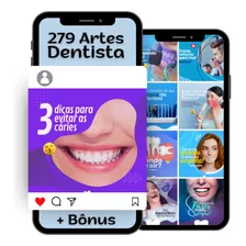 279 Pack Artes Canva Dentista - Odontológico, Feed Instagram