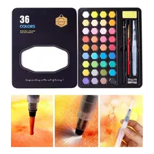 Conjunto De Tintas De Aquarela Sólida Profissional 36 Cores