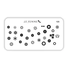 Placa Para Stamping Acrilico Decoracion Uñas Lefemme Mod.125