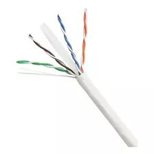 100mts Cable Utp Cat 6 Blanco Ul Hikvision 100% Cobre 