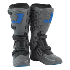 Bota Motocross Adulto Jett Lite Azul Lançamento Trilha Road