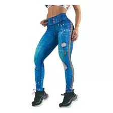 Lycra Leggins Micro Fibra Mujer Tiro Alto Deporte Fitness 