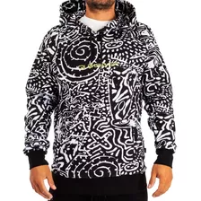 Buzo Canguro Quiksilver All Printed Spiral Hoodie Hombre