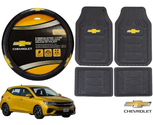 Tapetes 4pz Chevrolet + Cubrevolante Aveo 2019