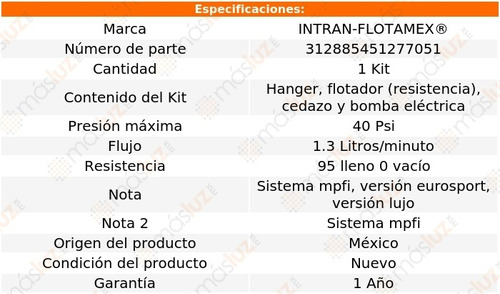 Juego Bomba Combustible Oldsmobile Cutlass V6 3.1l 94/96 Foto 2