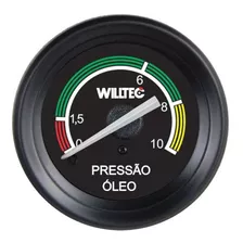 Manômetro Mecânico Pressão Do Óleo 0-10kgf/cm² 52mm Preto