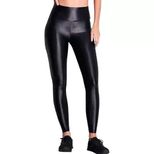 Calça Legging Fitness Cirrê Chic Cintura Alta Leg Brilhante